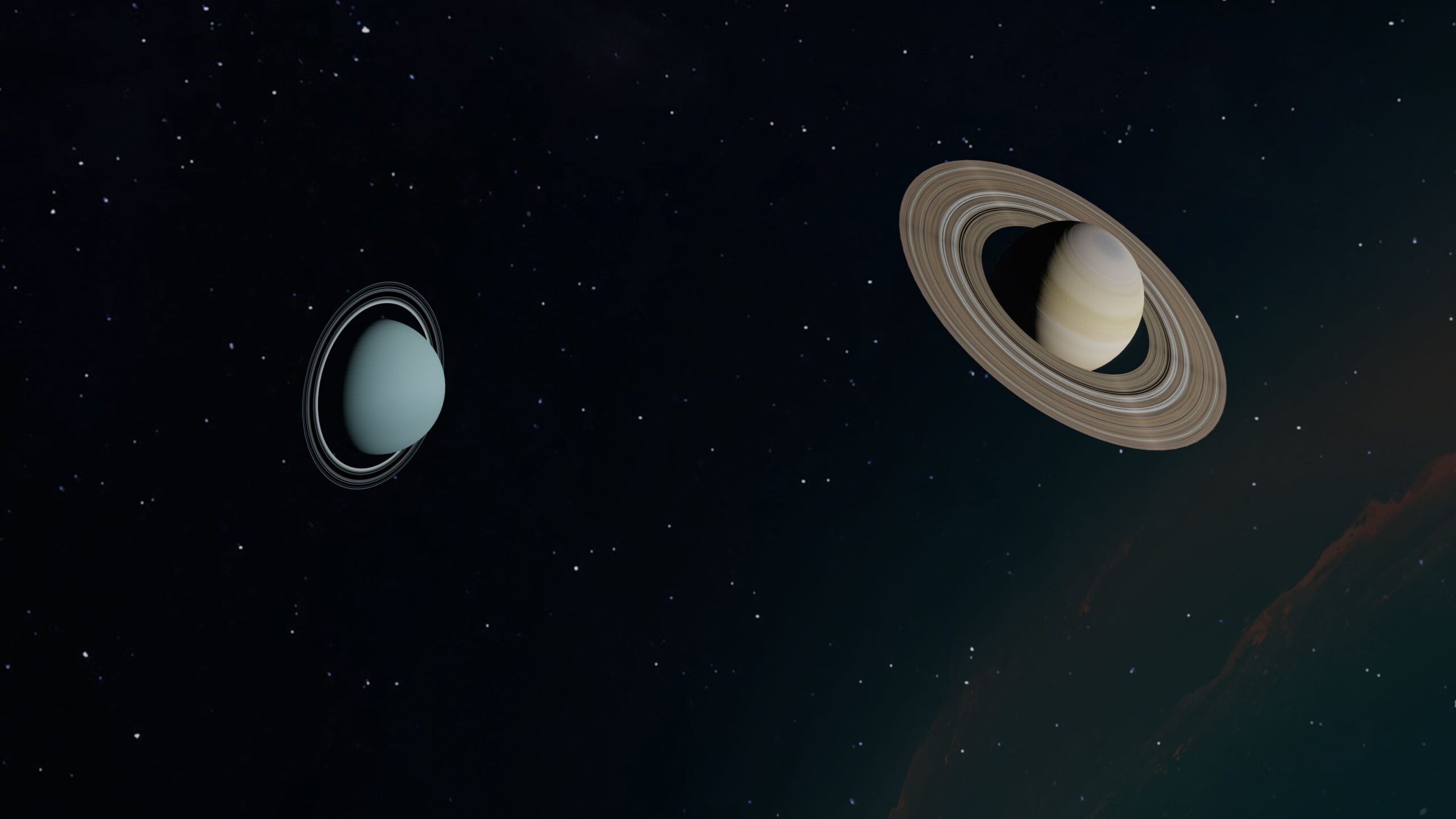 Diagram uranus and its moons with orbital paths