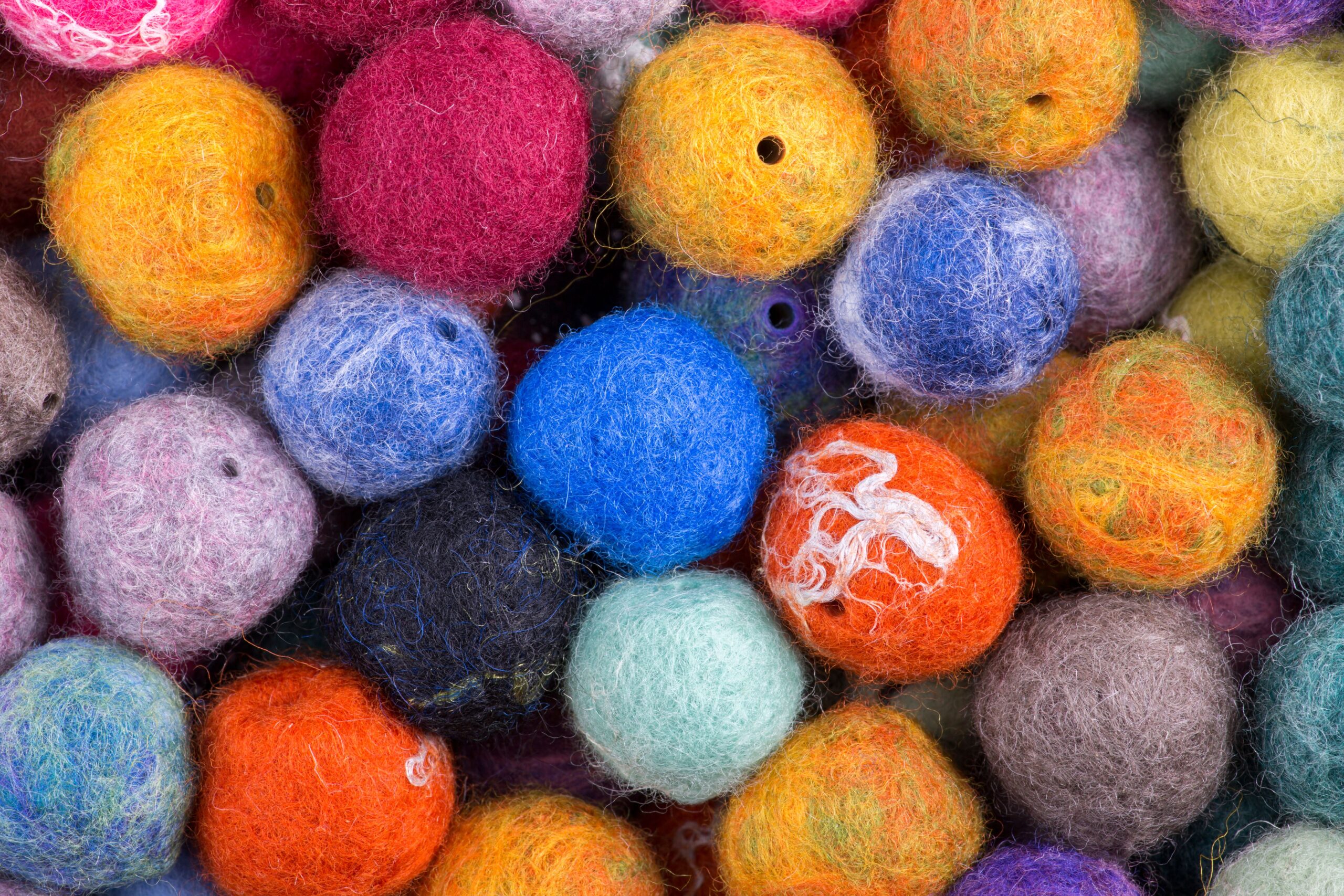 Colorful wool felt
